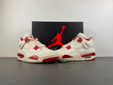 Air Jordan 4  off-white and red